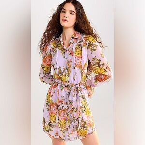 Cinq à Sept Faded Chrysanthemum Estelle Dress. Size 12.